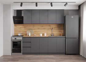 Кухня Мори графит 2.0м в Урае - uraj.germes-mebel.ru | фото
