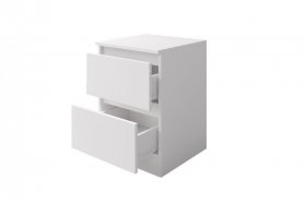 Тумба с 2мя ящ. МОРИ ТПМ400.2 белый в Урае - uraj.germes-mebel.ru | фото