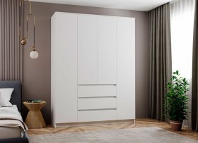 Шкаф Мори МШ1600, белый в Урае - uraj.germes-mebel.ru | фото