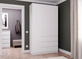 Шкаф Мори МШ1200.1, белый в Урае - uraj.germes-mebel.ru | фото