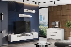 Гостиная Денвер белый в Урае - uraj.germes-mebel.ru | фото