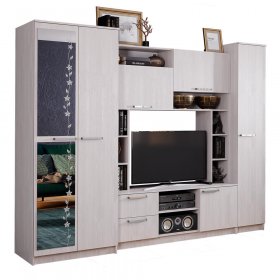 Стенка Флора, ясень белый в Урае - uraj.germes-mebel.ru | фото