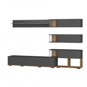 Гостиная Рига ГС-01 Каньон/Графит в Урае - uraj.germes-mebel.ru | фото