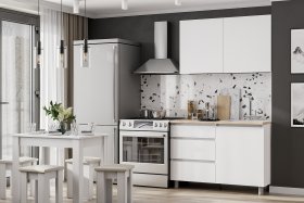 Кухонный гарнитур Денвер (1,2м) Белый/Дуб Сонома в Урае - uraj.germes-mebel.ru | фото