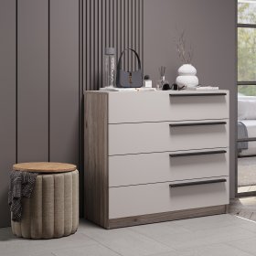 Комод Урбан КМ-02 Дуб смоки/Кашемир в Урае - uraj.germes-mebel.ru | фото