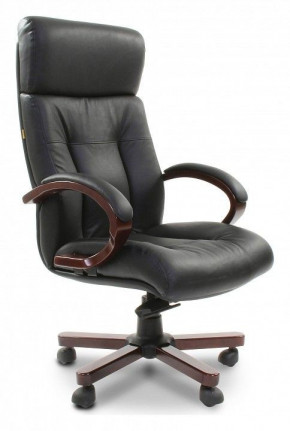 Кресло для руководителя Chairman 421 черный/орех темный, черный в Урае - uraj.germes-mebel.ru | фото