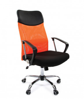 Кресло для руководителя CHAIRMAN 610 N (15-21 черный/сетка оранжевый) в Урае - uraj.germes-mebel.ru | фото