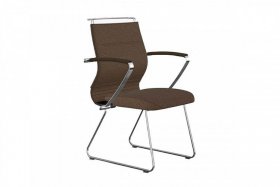 Кресло ErgoLife Sit Well M4-167K, коричневый/хром в Урае - uraj.germes-mebel.ru | фото