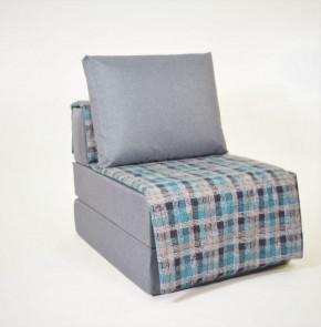 Кресло-кровать бескаркасное Харви (серый-квадро азур) в Урае - uraj.germes-mebel.ru | фото
