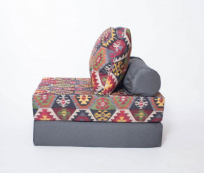 Кресло-кровать-пуф бескаркасное Прайм (мехико серый-графит) в Урае - uraj.germes-mebel.ru | фото