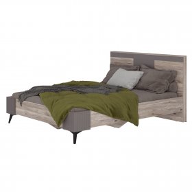Кровать 160*200 см Кассандра КР-19 Дуб Смоки в Урае - uraj.germes-mebel.ru | фото