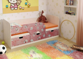 Кровать детская Минима Лего 1.6 (лиловый сад/дуб атланта) в Урае - uraj.germes-mebel.ru | фото