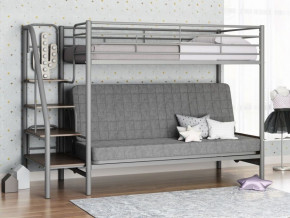 Кровать двухъярусная с диваном "Мадлен-3" (Серый/Серый) в Урае - uraj.germes-mebel.ru | фото