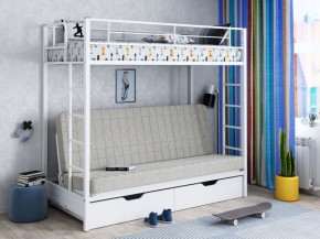 Кровать двухъярусная с диваном "Мадлен-ЯЯ" с ящиками в Урае - uraj.germes-mebel.ru | фото