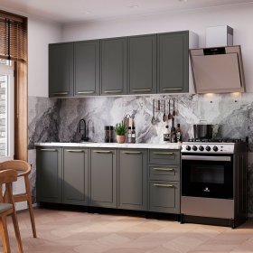 Кухня 2,0 м Адель графит нубук в Урае - uraj.germes-mebel.ru | фото