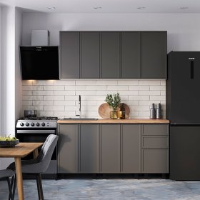 Кухня 1,6 м Астрид графит нубук в Урае - uraj.germes-mebel.ru | фото