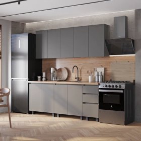 Кухня Честер 2,0 м графит в Урае - uraj.germes-mebel.ru | фото
