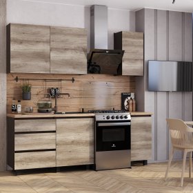 Кухня Энигма 1,6 м дуб каньон/венге в Урае - uraj.germes-mebel.ru | фото