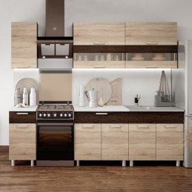 Кухня Монтана 2,0 м венге/дуб сонома в Урае - uraj.germes-mebel.ru | фото