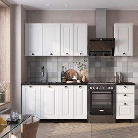 Кухня 1,8 м Санторини эмаль белая в Урае - uraj.germes-mebel.ru | фото