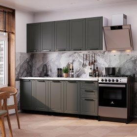 Кухня 2,0 м Селина графит нубук в Урае - uraj.germes-mebel.ru | фото