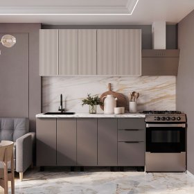 Кухня София 1,6 м муссон софт/айриш в Урае - uraj.germes-mebel.ru | фото