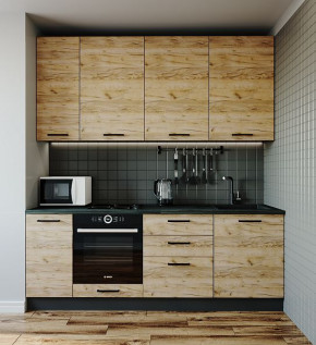 Кухонный гарнитур Крафт 2200 (Стол. 26мм) в Урае - uraj.germes-mebel.ru | фото