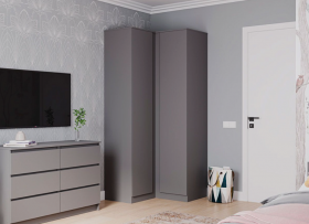 Шкаф угловой МОРИ МШУ 940, графит в Урае - uraj.germes-mebel.ru | фото