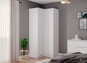 Шкаф угловой МОРИ МШУ 940, белый в Урае - uraj.germes-mebel.ru | фото