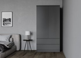 Шкаф Мори МШ900.1, графит в Урае - uraj.germes-mebel.ru | фото