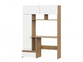 Стол компьютерный Дуб Золотой/Белый Некст 1 в Урае - uraj.germes-mebel.ru | фото