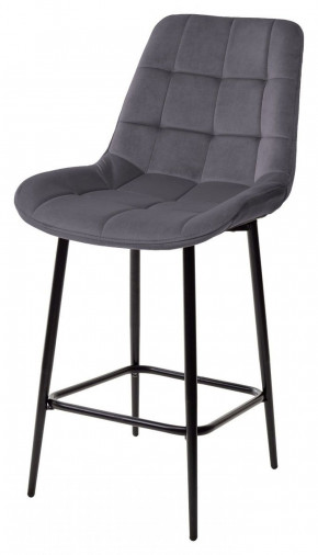 Полубарный стул ХОФМАН, цвет H-09 Светло-серый, велюр / черный каркас H=63cm М-City в Урае - uraj.germes-mebel.ru | фото