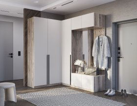 Прихожая Урбан композиция 4 Дуб смоки/Кашемир в Урае - uraj.germes-mebel.ru | фото
