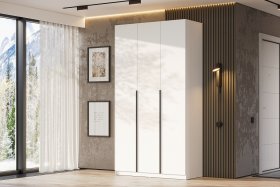 Шкаф шк-5 Белый текстурный 1200 в Урае - uraj.germes-mebel.ru | фото