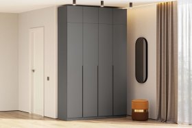 Шкаф шк-5 графит 1600, с антресолью в Урае - uraj.germes-mebel.ru | фото