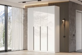 Шкаф шк-5 Белый текстурный 1600 в Урае - uraj.germes-mebel.ru | фото