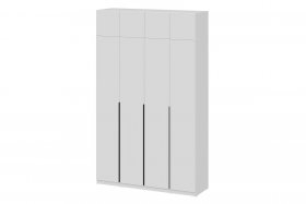 Шкаф шк-5 Белый текстурный 1600 с антресолью в Урае - uraj.germes-mebel.ru | фото