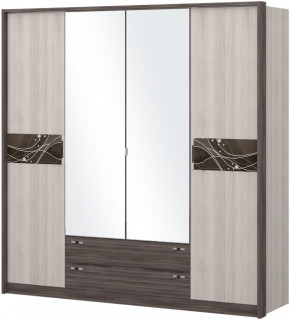 Шкаф 4-х дверный с зеркалом Шк69.2 МС Николь в Урае - uraj.germes-mebel.ru | фото
