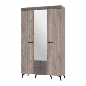 Шкаф 3-х створчатый Кассандра ШК-08 Дуб смоки в Урае - uraj.germes-mebel.ru | фото