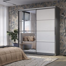 Шкаф-купе 2-х дверный Крафт-6, графит в Урае - uraj.germes-mebel.ru | фото