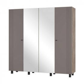 Шкаф 4-х створчатый Олива ШК-13 муссон софт в Урае - uraj.germes-mebel.ru | фото