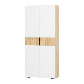 Шкаф 2-х створчатый Сандра ШК-04 крафт/белый в Урае - uraj.germes-mebel.ru | фото