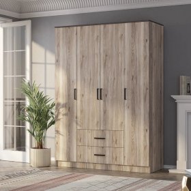 Шкаф 4-х створчатый Титан дуб смоки в Урае - uraj.germes-mebel.ru | фото