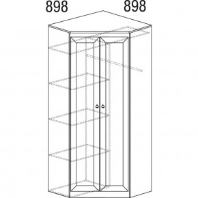 Шкаф угловой №606 "Инна" (угол 898*898) в Урае - uraj.germes-mebel.ru | фото