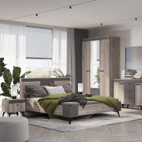 Спальный гарнитур Кассандра Дуб смоки в Урае - uraj.germes-mebel.ru | фото