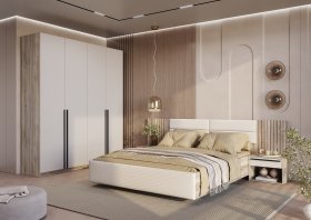 Спальня Урбан композиция 3 Дуб смоки/Кашемир в Урае - uraj.germes-mebel.ru | фото