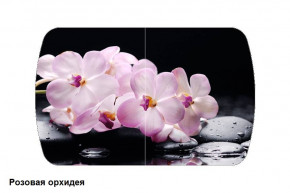 Стол Бостон 900*600 (опоры Брифинг) Стекло/фотопечать Розовая Орхидея в Урае - uraj.germes-mebel.ru | фото