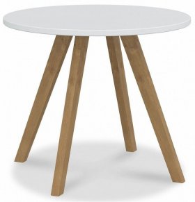 Стол журнальный Forta FCT 570, белый/бук в Урае - uraj.germes-mebel.ru | фото