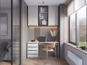 Стол с надстройкой Урбан композиция 5 Дуб смоки/Кашемир в Урае - uraj.germes-mebel.ru | фото