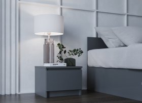Тумба прикроватная МОРИ ТПМ400.1, ЛДСП Графит в Урае - uraj.germes-mebel.ru | фото